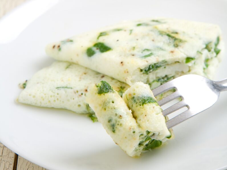 The classic protein omelette with herbs in the egg diet for weight loss